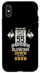 Coque pour iPhone X/XS Panneau de limitation de vitesse pour 55e anniversaire