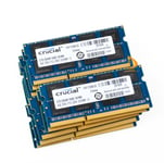 10PCS Crucial 4GB 2RX8 PC3-12800S DDR3 1600Mhz 1.5V SODIMM Laptop Memory RAM #VB