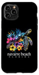 iPhone 11 Pro Navarre Beach Florida Sea Turtle Flowers Surfer Souvenir Case
