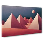 Lively Pyramids Abstract Canvas Wall Art Print Ready to Hang, Framed Picture for Living Room Bedroom Home Office Décor, 30x20 Inch (76x50 cm)