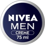 NIVEA Men Creme (75Ml), Intensive Everyday Moisturising Cream for Whole Body, Fa