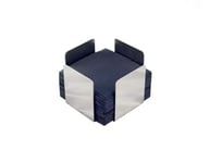 Hostelnovo - Porte-serviettes en acier inoxydable idéal pour les serviettes de cocktail - 11 x 11 x 7 cm - Comprend 50 serviettes noires à micro-points.
