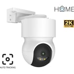 iGET HOME Kamera CS8 Utomhuskamera med rotation 2K vit med automatisk spårning