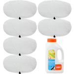 6 Mop Pads Detergent for EASY STEAM D6207 D6428 D6429 Steam Cleaner Citrus 500ml