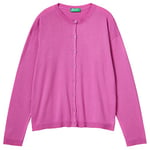 United Colors of Benetton Women's Korean Jersey M/L 103cd500i Cardigan Sweater, Pink 0k9, S