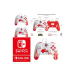 Pack 2 Manettes filaire SWITCH Nintendo – MARIO ROUGE BLANC Officielle avec Câble USB détachable