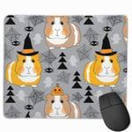 Halloween Guinea Pig Spider (2) Mouse Pad with Stitched Edge Computer Mouse Pad with Non-Slip Rubber Base for Computers Laptop PC Gmaing Work Mouse Pad