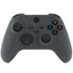 eXtremeRate Replacement Shell for Xbox Series X & S Controller - Unleash Your Style - Black Wood Grain Custom Acessories Front Housing Cover for Xbox Core Controller Wireless [Control NOT Included]