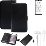 Protective cover for Sony Xperia Ace II Wallet Case + headphones protection flip