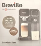 BREVILLE Prima Latte Luxe VCF166 Coffee Machine - Black & Silver