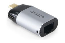 DICOTA - nätverksadapter - USB-C / Thunderbolt 3 - Gigabit Ethernet x 1