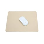 Lvbeis Waterproof PU Leather Mouse Pad, 2Pcs Ultra Thin Non Slip Small Desk Mouse Mat, Durable Gaming Computer Mouse Pad for Home Office,Beige,30x24cm