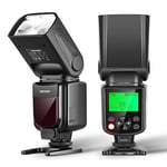 NEEWER Upgraded NW645II-N TTL Flash Speedlite GN58 HSS Flashlight Speedlight Compatible with Nikon Cameras D4 D5 D6 D90 D750 D780 D800 D810 D850 D3500 D5300 D7500 Z9 Zfc Z50 Z5 Z6 Z7 Z6II Z7II