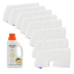 8 x Microfibre Cover Pads + Detergent for Shark S3250 S3251 Steam Cleaner Mop