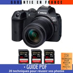 Canon EOS R7 + RF-S 18-150mm STM + 3 SanDisk 32GB Extreme PRO UHS-II SDXC 300 MB/s + Guide PDF ""20 techniques pour r?ussir vos photos