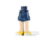 LEGO Elves Mini Figure Legs - Dark Blue Shorts with Yellow Shoes