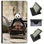 Funny Panda In A Chair Universal Faux Leather Case Cover/Folio for the Samsung Galaxy Tab A 7 inch