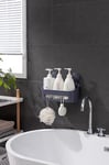 Zuvo Étagère de Douche Sans Perçage avec Ventouses | Rangement et Organisation de la Salle de Bain | Plastique Imperméable | Facile à Installer & Robuste | Gris