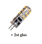 Reservlampor 2st LED 0,5 watt + 2st glas