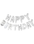 Grattis på födelsedagen - Silverfolieballonger 41 cm