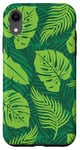 Coque pour iPhone XR Vert Monstera Feuilles Tropical Botanique Été Nature Mignon