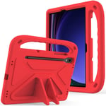 Samsung Galaxy Tab S9 / S8 /Tab S7 - Hybrid EVA skal Barnvänlig Röd