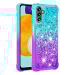 SKALO Samsung A04s 4G Kvicksand Glitter Hjärtan TPU-skal - Turko multifärg
