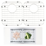 VEVOR Grille de Fond d'Évier Tapis d'Évier Cuisine Inox 2PCs 33,8x29,5x2,54 cm