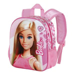 Barbie Fashion-Sac à Dos 3D Petit, Rose, 26 x 31 cm, Capacité 8,5 L