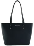 Michael Kors Dark Blue Tote Bag Top Zip Saffiano Navy Leather Medium Handbag