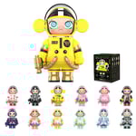 POP MART DIMOO Space Molly Series Figurer, Slumpmässigt Design Actiondockor, Heminredning, Födelsedagspresenter för Flickor och Pojkar (En Slumpmässig Blind Box)