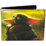 Concept One Star Wars Grogu Wallet, The Mandalorian The Child Slim Bifold Wallet with Decorative Tin Case, Green, Star Wars Grogu Wallet, The Mandalorian Slim Bifold Wallet with Decorative Tin Case