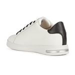 Geox Femme D Jaysen F Sneakers, White/Black, 35 EU