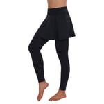 Kjol leggings för kvinnor, yoga leggings med kjolar M