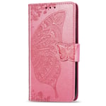 Snow Color Leather Wallet Case for Galaxy A12 with Stand Feature Shockproof Flip, Card Holder Case Cover for Samsung Galaxy A12 - COSD010192 Pink