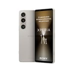 SONY Xperia 1 VI Argent - 6.5 Pouces 19.5:9 FHD+ HDR OLED - Triple Objectif - Android 14 - Débloqué - 12GB RAM - 256GO - Double SIM Hybride, Extension Garantie 12 Mois Offerte [Exclusivité Amazon]