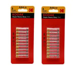 AAA Batteries 20 Single Use Batteries 1.5V Battery Zink Carbon Batteries KODAK
