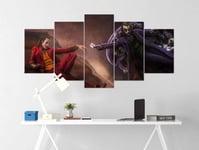 104Tdfc Joker Canvas Wall Art Canvas Picture -5 Piece Wall Art for Home Wall Decor Modular 5 Pieces Painting Living Room Home Decor Picture