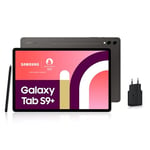 Samsung Galaxy Tab S9+ Tablette Android, 12.4" 256Go de Stockage, Lecteur MicroSD, Wifi, S Pen Inclus, Anthracite, Chargeur Secteur Rapide 25W Inclus, Exclusivité Amazon Version FR
