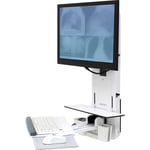Ergotron StyleView Vertical Lift, Patient Room - Kit de montage moniteur/clavier (vertical) - assis-debout - montable sur mur - jusqu'à 24 pouces - blanc