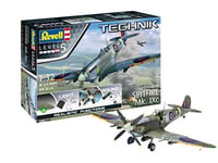 Revell Tchnik 00457 - Maquette d'avion Supermarine Spitfire MK.Ixc avec lumière et Son à Construire, échelle 1/32