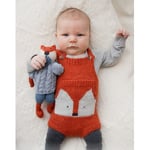 Baby Fox Onesie by DROPS Design - Baby Bodystock Strikkeoppskrift Str. - 3/4 år