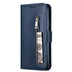 Samsung Galaxy S20+ Plus Case, Shockproof PU Leather Zipper Wallet Phone Cases with Stand Magnetic Closure Card Holder Flip Folio TPU Bumper Slim Fit Protective Cover for Samsung S20 Plus, Blue