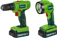 Cordless Drill Driver 2 X 20V, Li-Ion/1.5Ah, Case + Flashlight