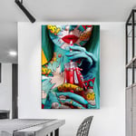 RuYun Modern Graffiti Street Art Sex Women Posters And Prints Canvas Painting Wall Pictures For Living Room Bedroom Cuadros Decor 40x60cm No Frame