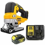 DeWalt DCS334 18V Brushless Top Handle Jigsaw With 1 x 4.0Ah Battery & Charger