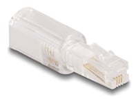 Delock - Telefonadapter - Rj-10 (P) Till Rj-10 (R) Vridbar - Vit, Transparent