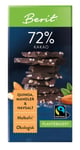 Berit Sjokolade 72% Kakao Quinoa, Mandler og Havsalt