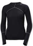 Helly Hansen W HH Lifa Crew - Performance Base Layer for Women, Lightweight Insulation and Comfort, Graphite Blue, X-Small (UK 8)