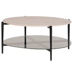 SOFFBORD i glas, keramik, trämaterial 95/95/40 cm 